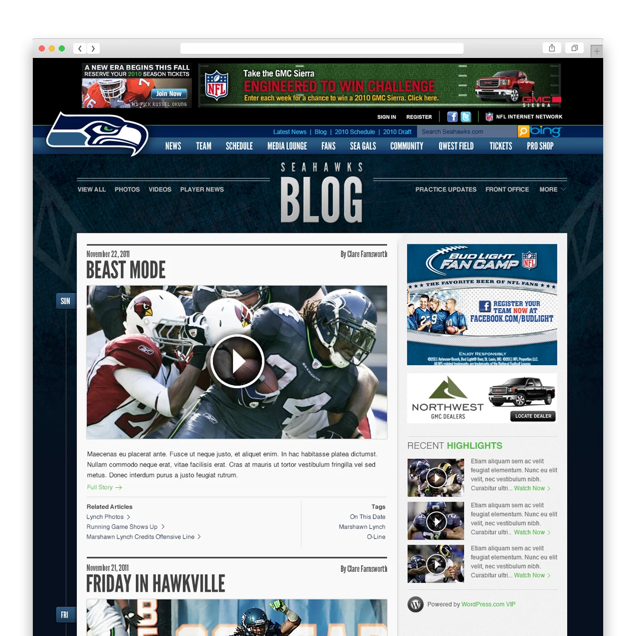 Seattle Seahawks Blog