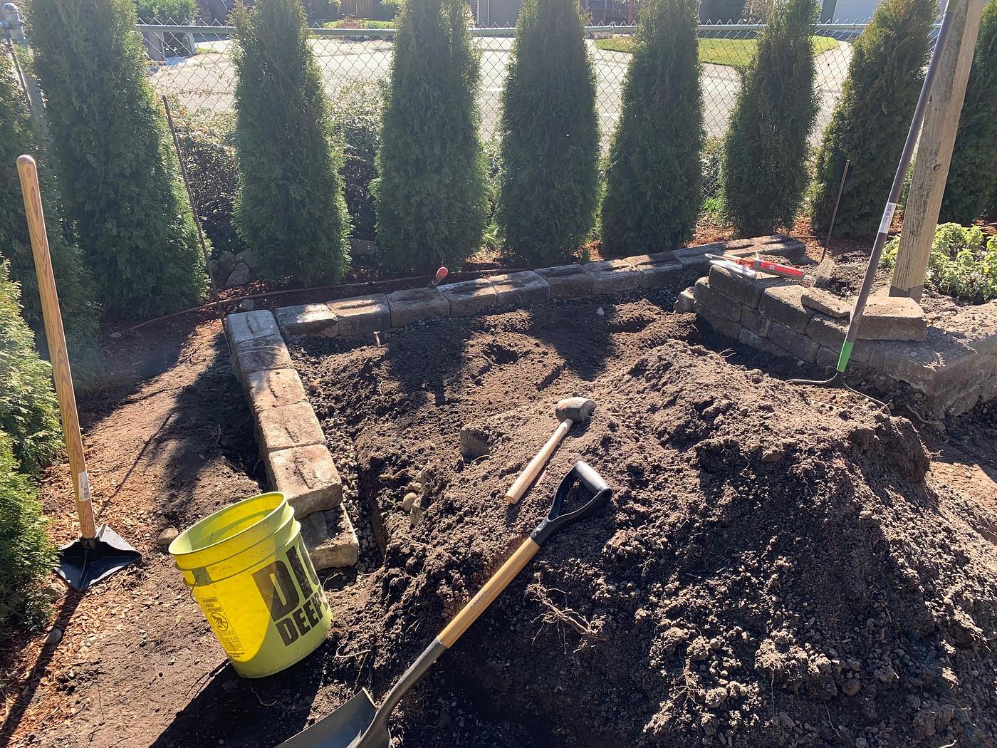 Further work on the pad.